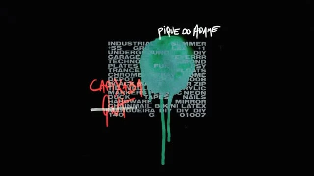 BVOX Instagram: green figure over Pique do Adame artwork