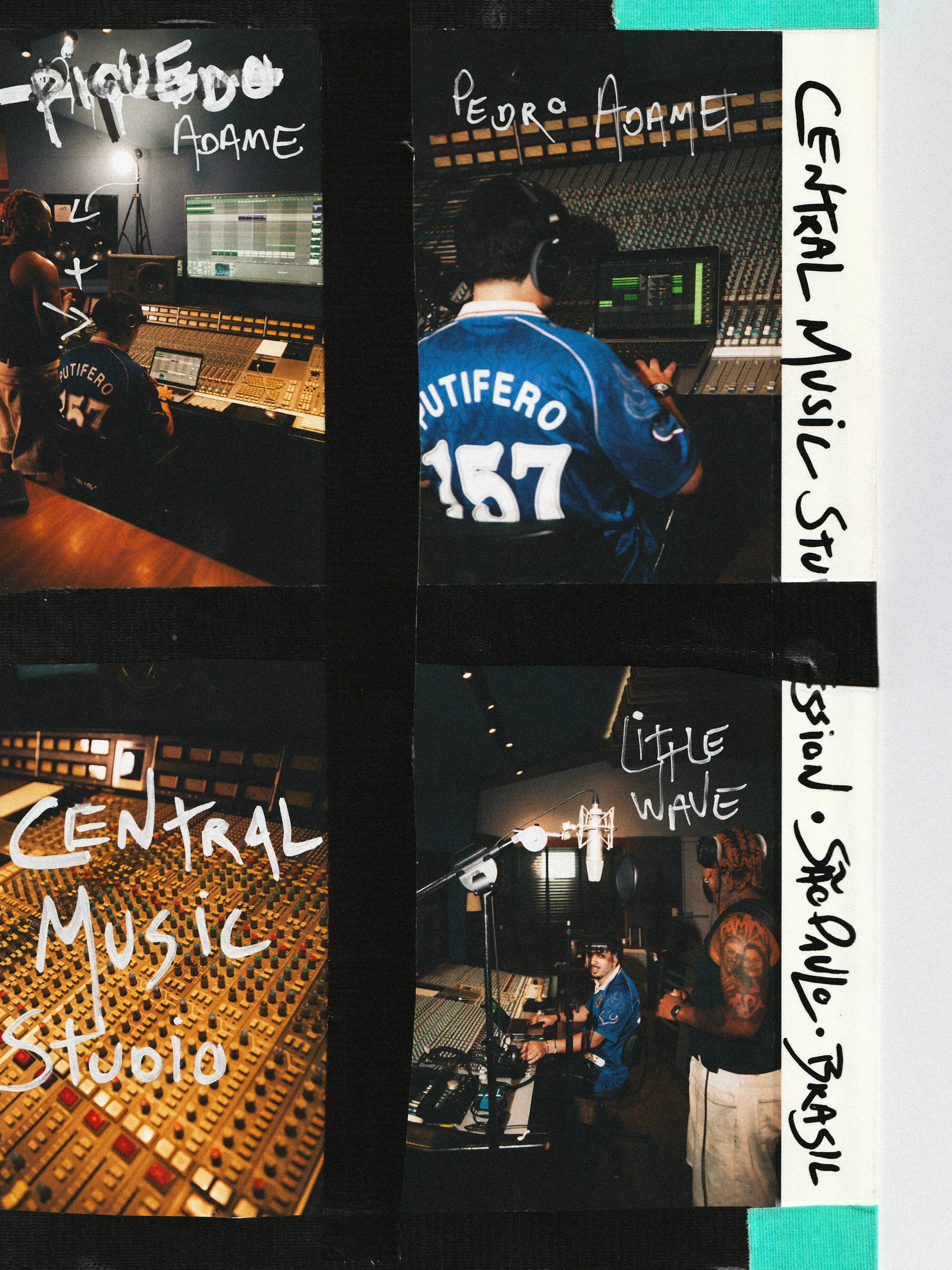 Physical collage of the Central Records session